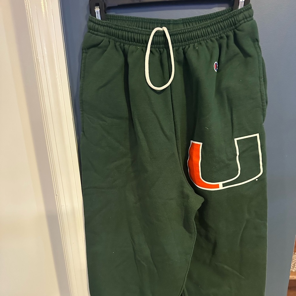 Women’s green U Miami sweatpants
